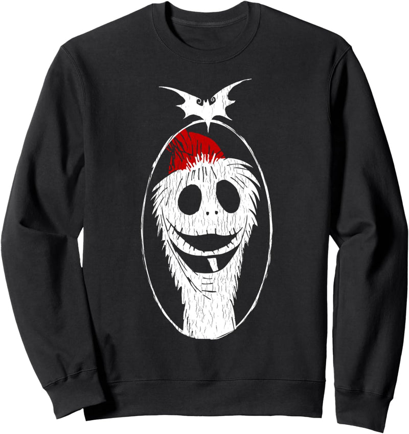 Nightmare Before Christmas Jack Skelington Santa Silhouette Sweatshirt