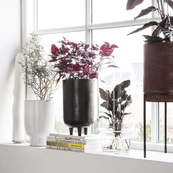 House Doctor - Jang Flowerpot - 26 cm (211150810) H: 26 cm, Dia: 15 cm Schwarz, H: 26 cm, Dia: 15 cm