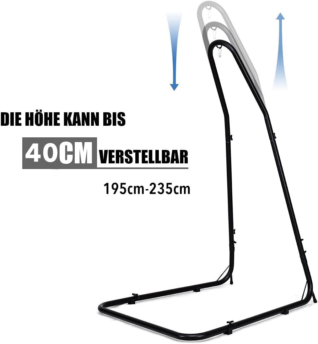 DREAMADE Hängestuhlgestell verstellbar, Freistehendes Hängesesselgestell Metallgestell für Hängesess