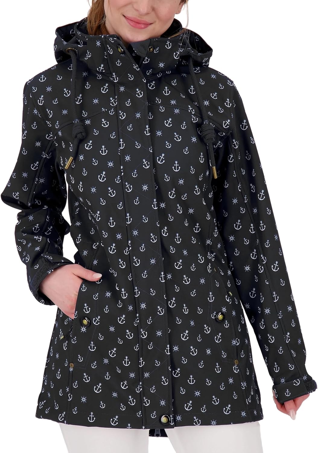 Ankerglut Damen #Ankerglutschein Women Softshelljacke 38 Schwarz, 38 Schwarz