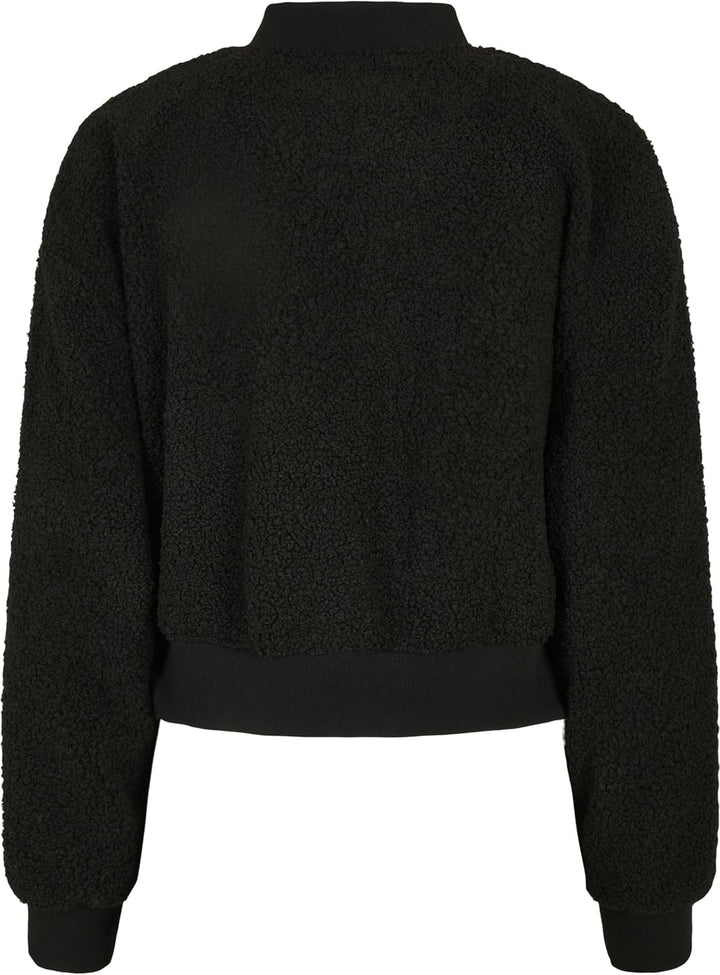 Urban Classics Damen Ladies Oversized Sherpa Bomber Jacket Jacke 4XL Schwarz, 4XL Schwarz