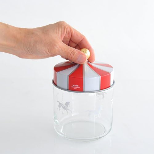 Alessi Circus MW30/75 - Küchenglas für Design-Lebensmittel, in Screen-bedrucktes Glas mit Tuchbandde