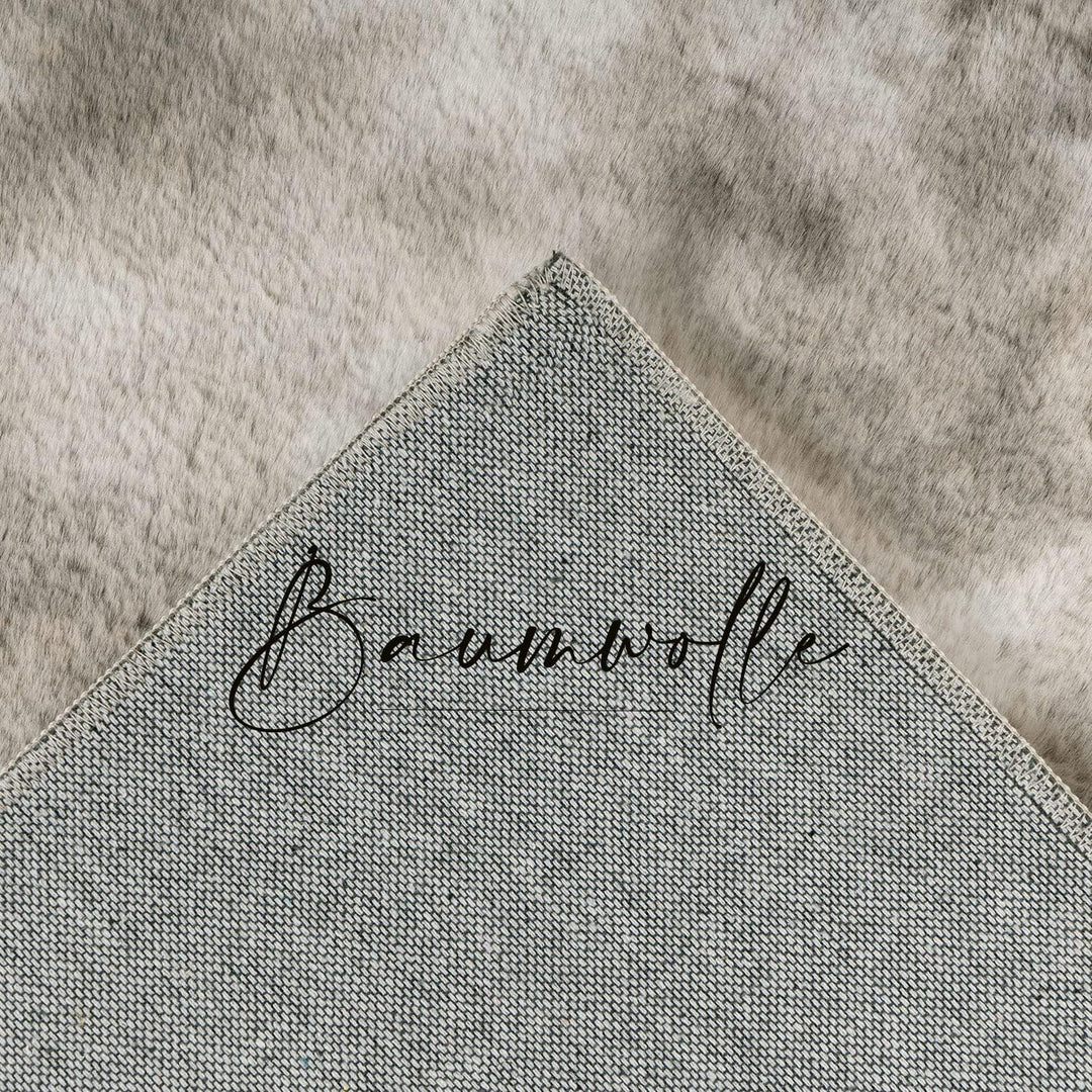 payé Teppich Wohnzimmer Hochflor - Beige - 120x170cm - Kuschelig Super Soft Weich Touch - Schlafzimm