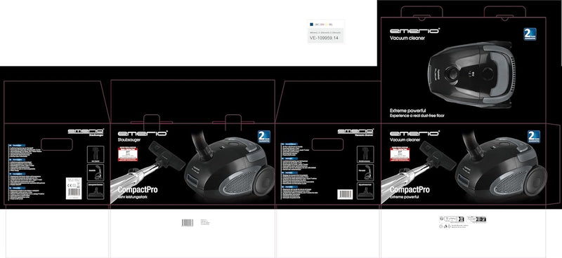 Emerio VE-109959.14, Staubsauger Sieger Preis/Leistung 05/2020 Haus&Garten Test, leistungsstark, 800