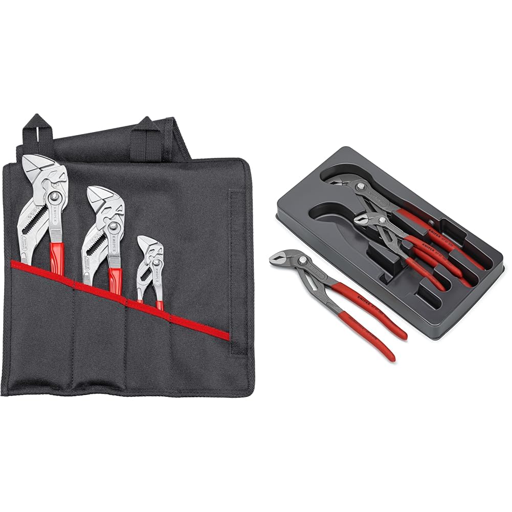 Knipex Zangenschlüssel-Set 3-teilig 330 mm 00 19 55 S7 & Cobra®-Paket (SB-Karte/Blister) 00 20 09 V0