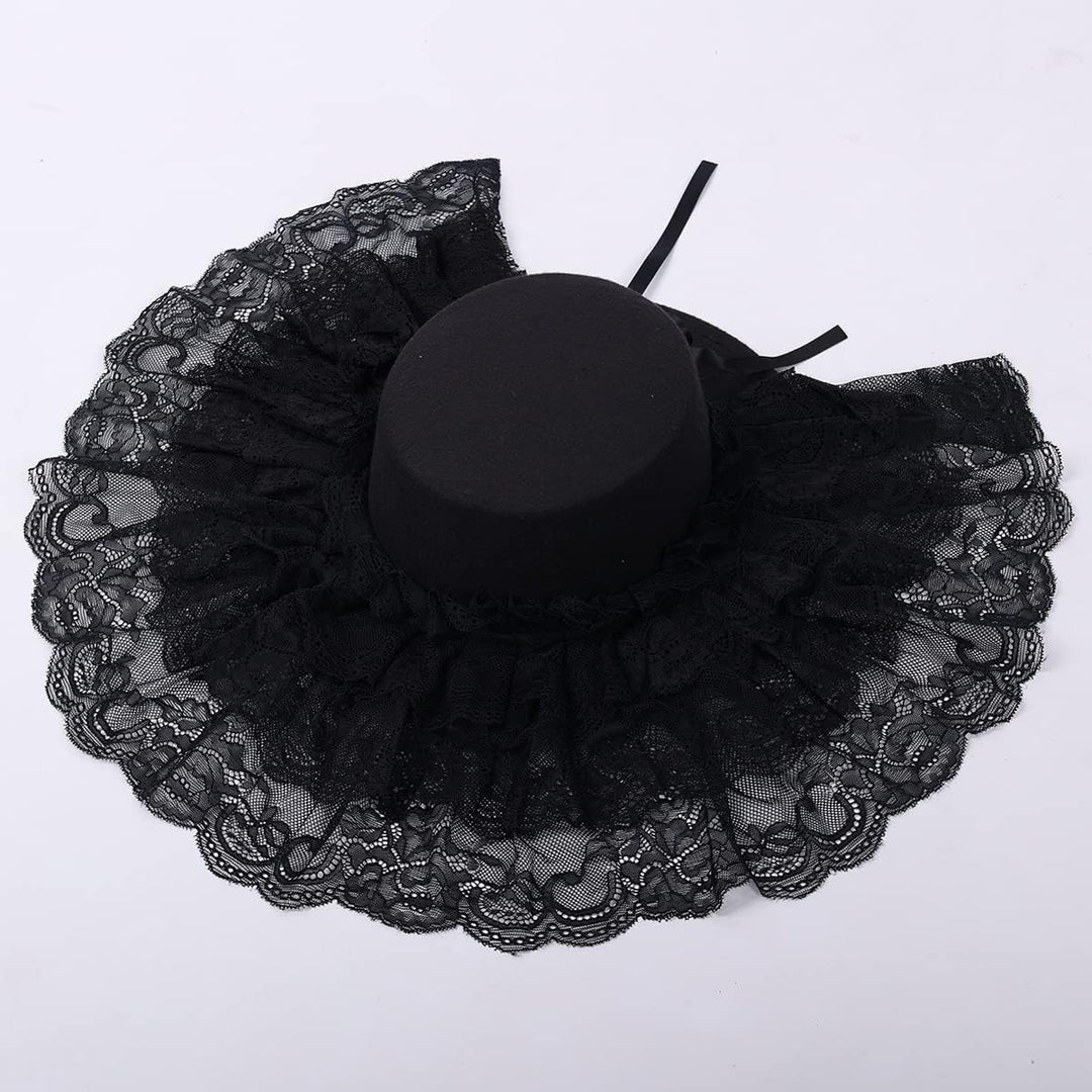 COSDREAMER Viktorianischer Hut für Damen, Gothic-Stil (Schwarz 1), Schwarz 1