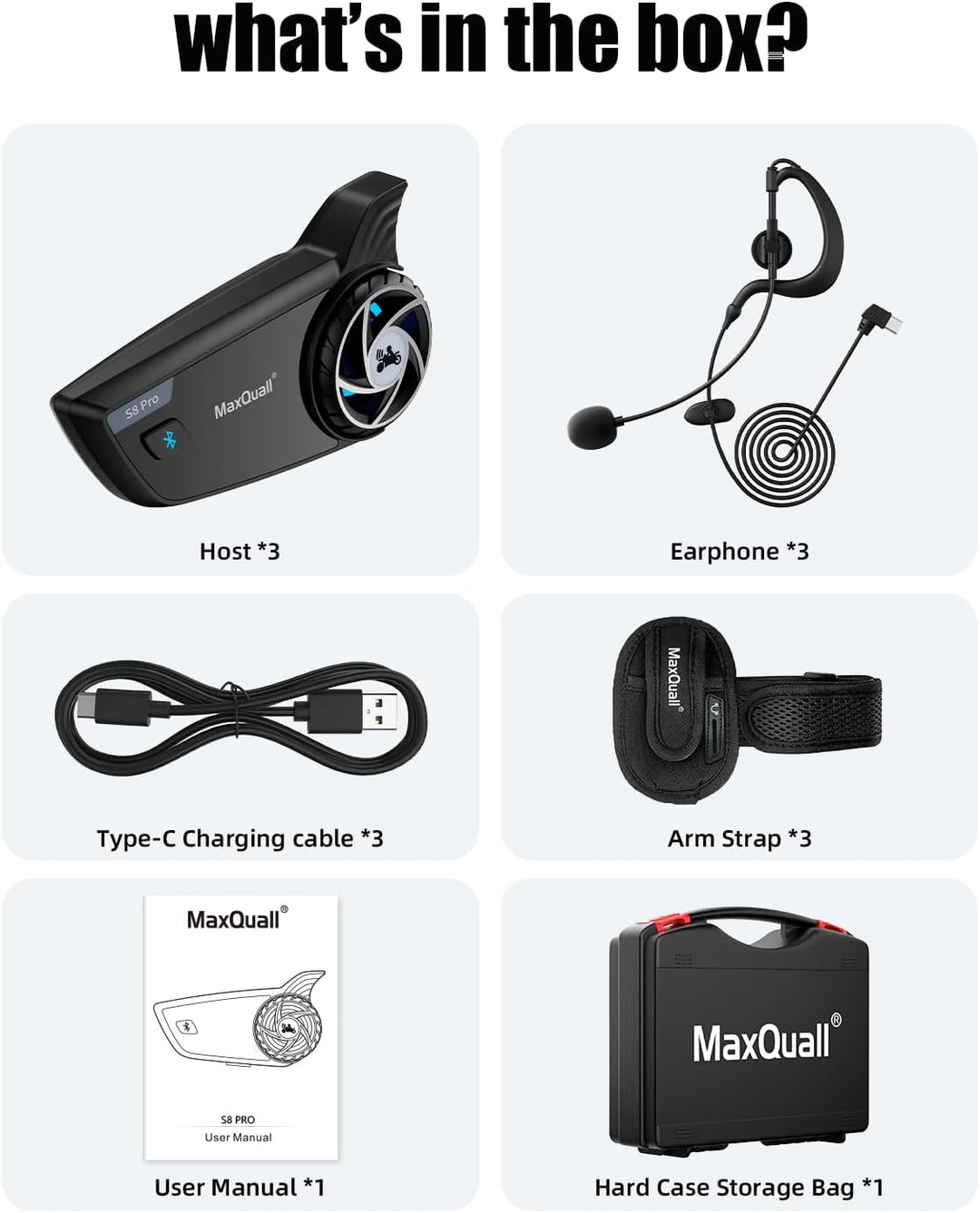S8 Pro Schiedsrichter-Headset, Kommunikationssystem, 3 Personen, Gespräche zur gleichen Zeit, Fussba