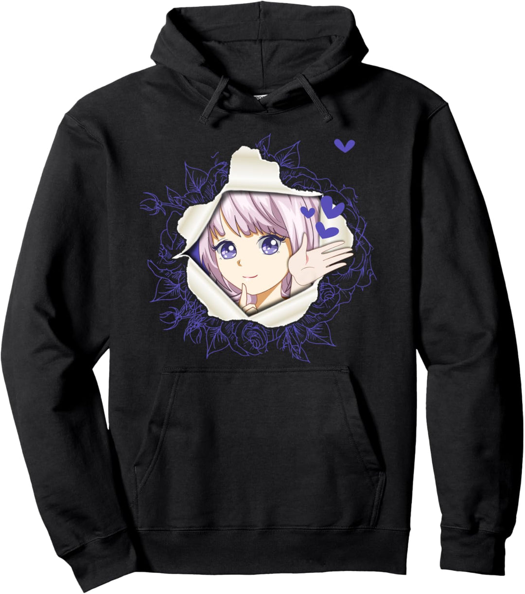 Otaku Anime Mädchen Kawaii Herzen Manga Pullover Hoodie