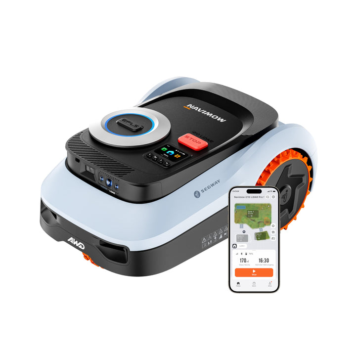 Segway Navimow i210 LiDAR Pro Mähroboter ohne Begrenzungskabel für 1000 m², LiDAR+Vision+NRTK Tri-Fu
