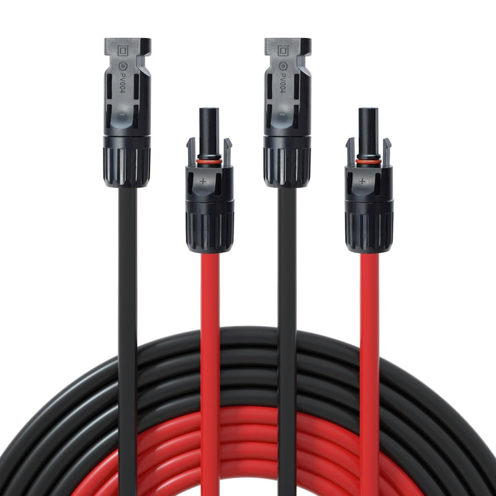 ECO-WORTHY Solarkabel 4mm² mit Solarstecker,2x5m Solarkabel Verlängerungskabel, PV Kabel Solarleitun