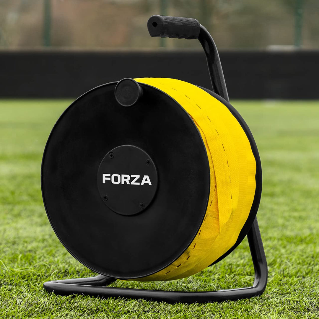 FORZA 100m Spielfeldmarkierungsband [3 Farben] - Linienmarkierung für Sportplätze Gelb, Gelb