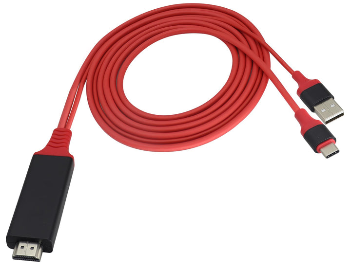 zdyCGTime HDMI Adapter MHL Typ C 3.1 Kabel USB C 3.1 Male+USB 2.0 A Stecker zu HDMI Adapter 1080P HD