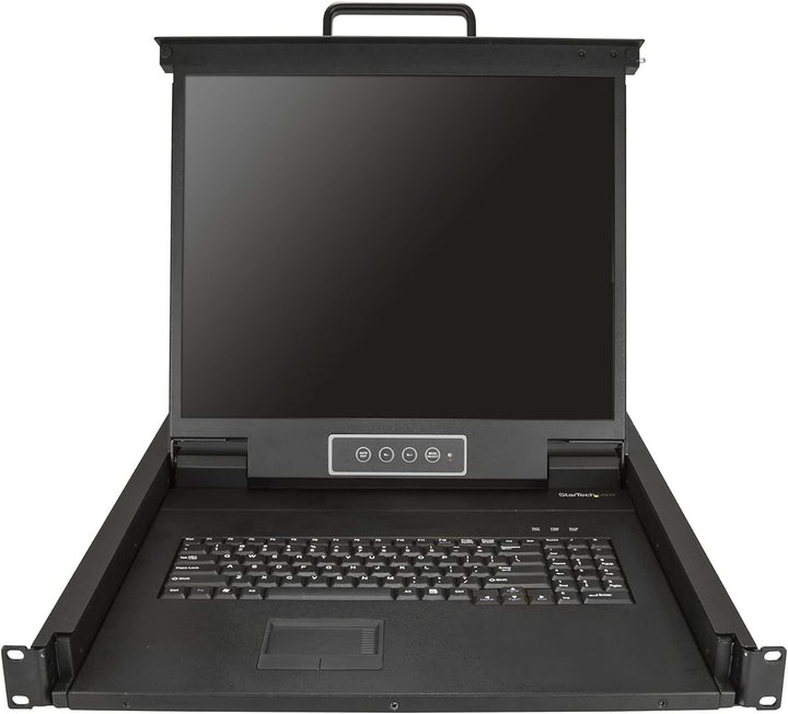StarTech.com Rack KVM Konsole - US Tastatur(QWERTY), Ein Port VGA KVM mit 19" LCD Monitor - 1HE LCD