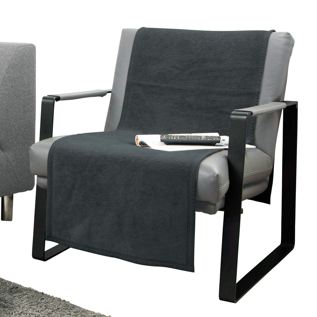 Erwin Müller Sesselschoner, Sofaläufer, Sofaschoner dunkelgrau Grösse 50x200 cm - strapazierstark, w