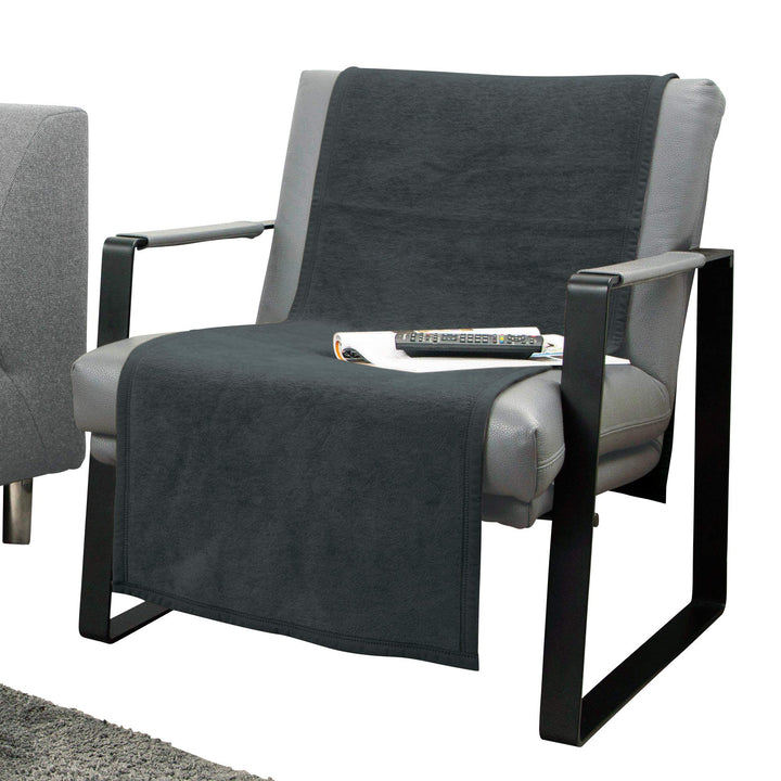 Erwin Müller Sesselschoner, Sofaläufer, Sofaschoner dunkelgrau Grösse 50x200 cm - strapazierstark, w
