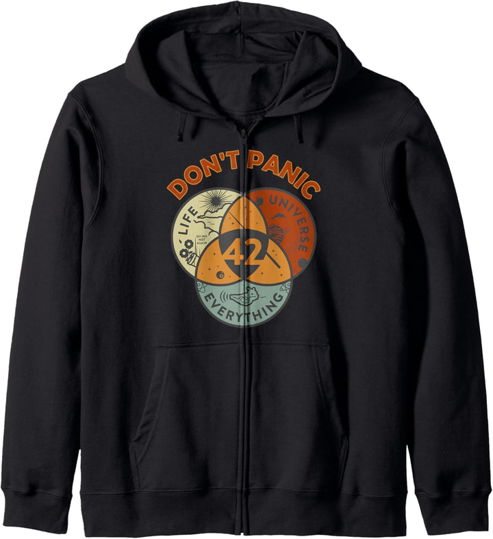 42 Antwort auf Leben The Universe And Everything Don't Panic Kapuzenjacke