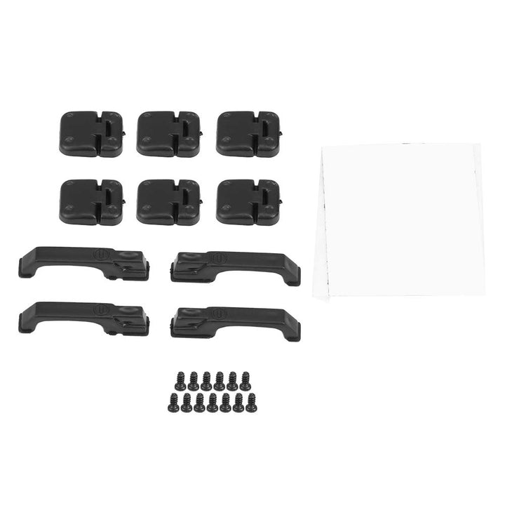 RC Auto Türscharnier & Türgriff, DIY Auto Model Upgrades, Schwarz für 1:10 RC Crawler, Türscharniere