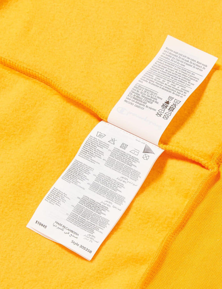 Champion Jungen Legacy-Classic Logo Kapuzenpullover 15-16 Jahre Senfgelb, 15-16 Jahre Senfgelb