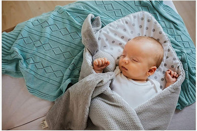 SweetDreams Baby Einschlagdecke, Schlafsack, Wickeldecke für Neugeborene und Kleinkinder, Baumwolle