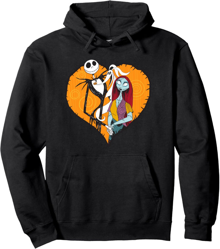 The Nightmare Before Christmas Jack Sally Heart Pullover Hoodie
