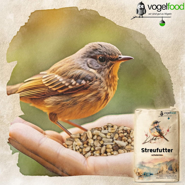 25 kg Schalenloses Streufutter Wildvogelfutter Sommerstreu Winterstreu Vogelfutter