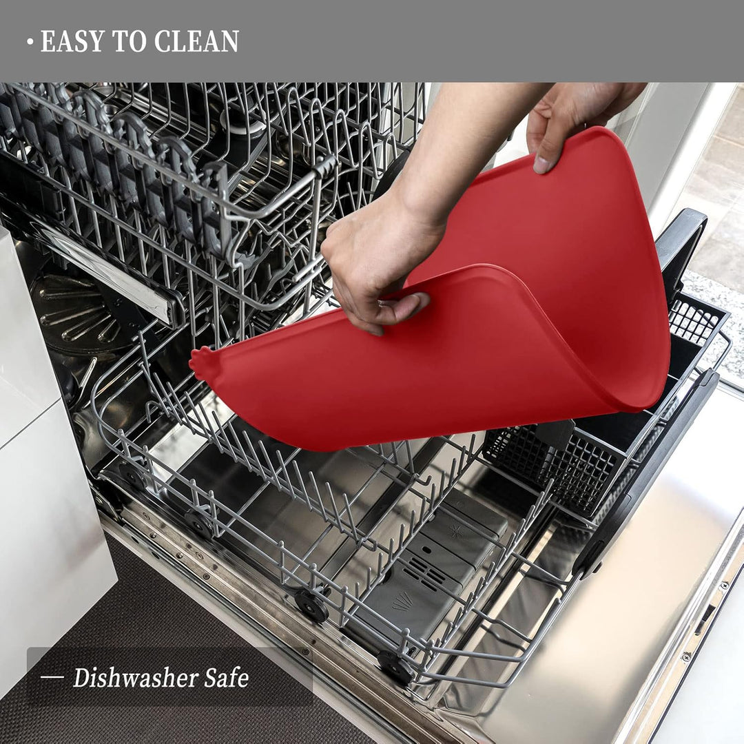 Reopet Silikon-Futtermatten für Haustiere - wasserdichte Hunde- und Katzenplatzmatten mit erhöhten R