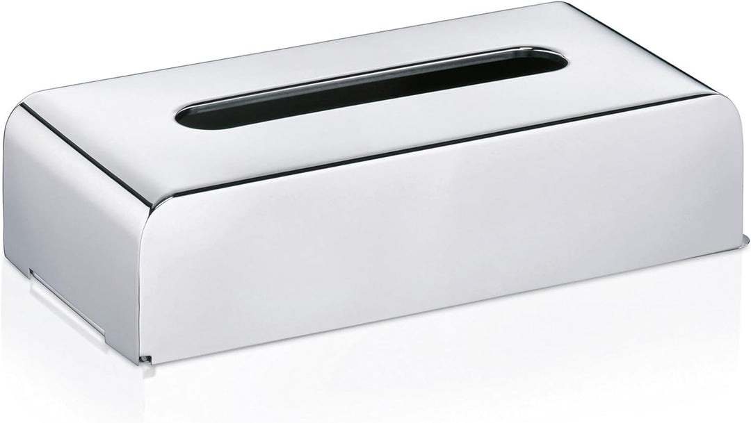 Kela 22860 Kosmetiktuchbox mit Wandhalterung, 27x 12,5X 7cm, Edelstahl 18/10, Faber, Silber Glänzend