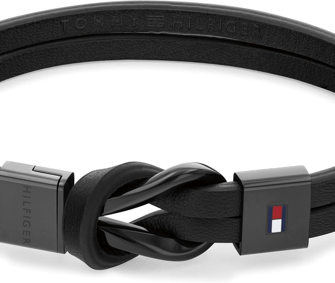 Tommy Hilfiger Jewelry Lederarmband für Herren Schwarz - 2790442