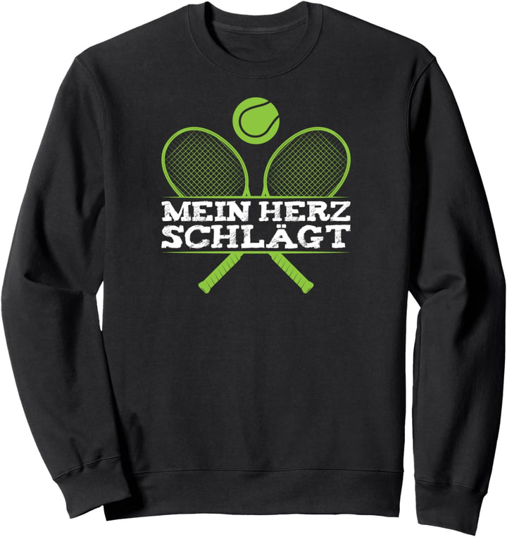 Tennisspieler Mein Herz Schlägt Tennis Sweatshirt