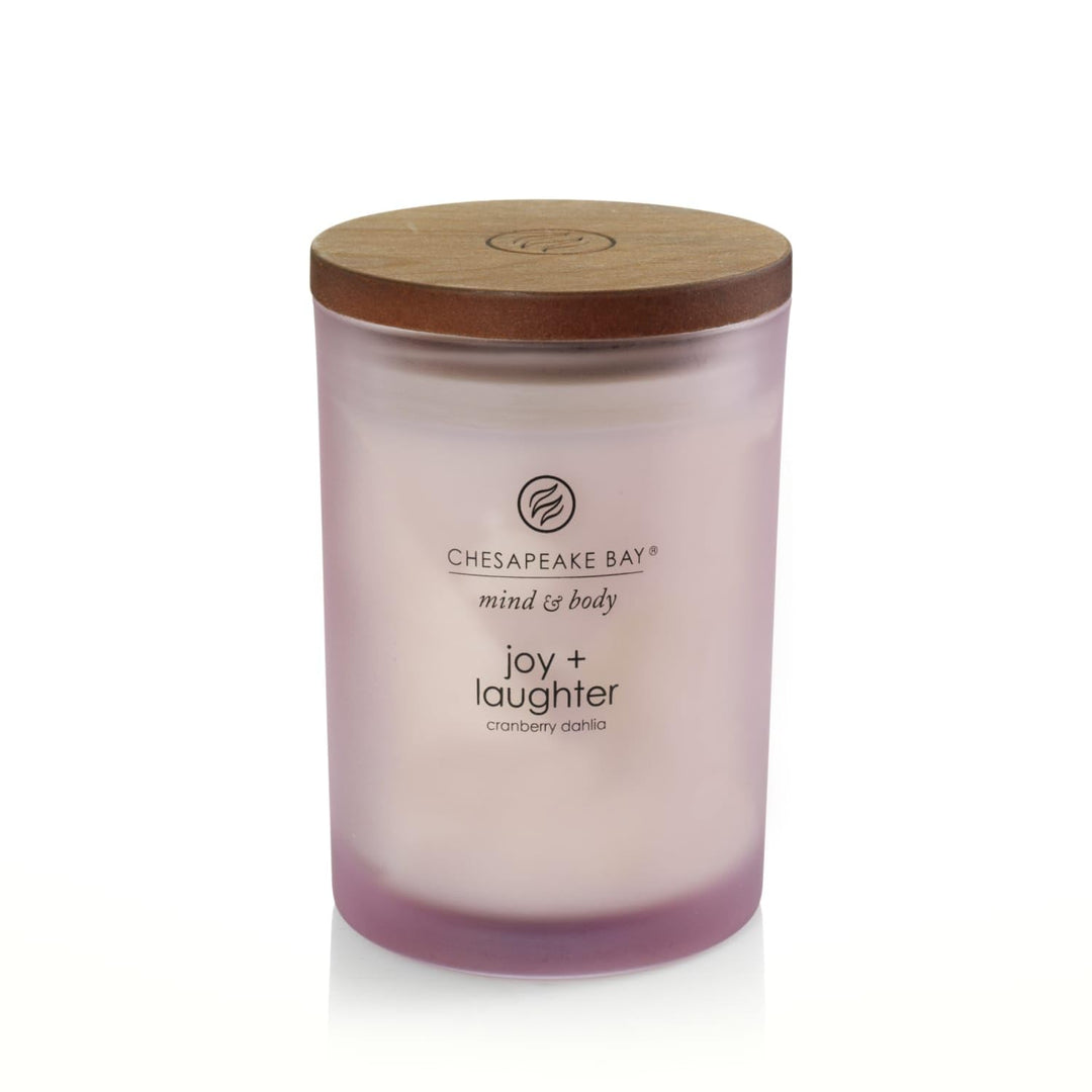 Chesapeake Bay Candle Scented Candle, Joy + Laughter (Cranberry Dahila), Medium M Freude/Lachen, M F