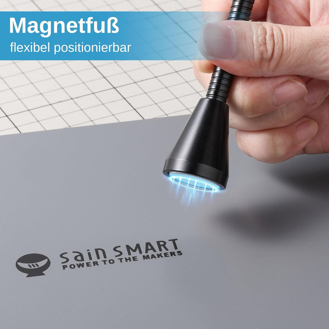 SainSmart PCB Soldering Helping Holder, 6 flexible helfende Hände, 5-fache Vergrösserungslampe mit 5