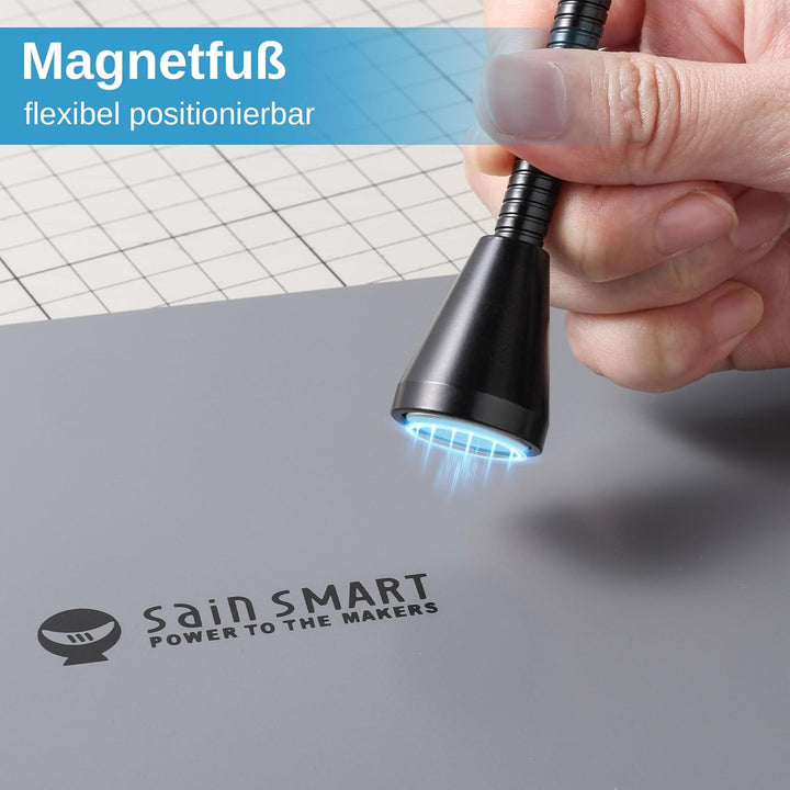 SainSmart PCB Soldering Helping Holder, 6 flexible helfende Hände, 5-fache Vergrösserungslampe mit 5