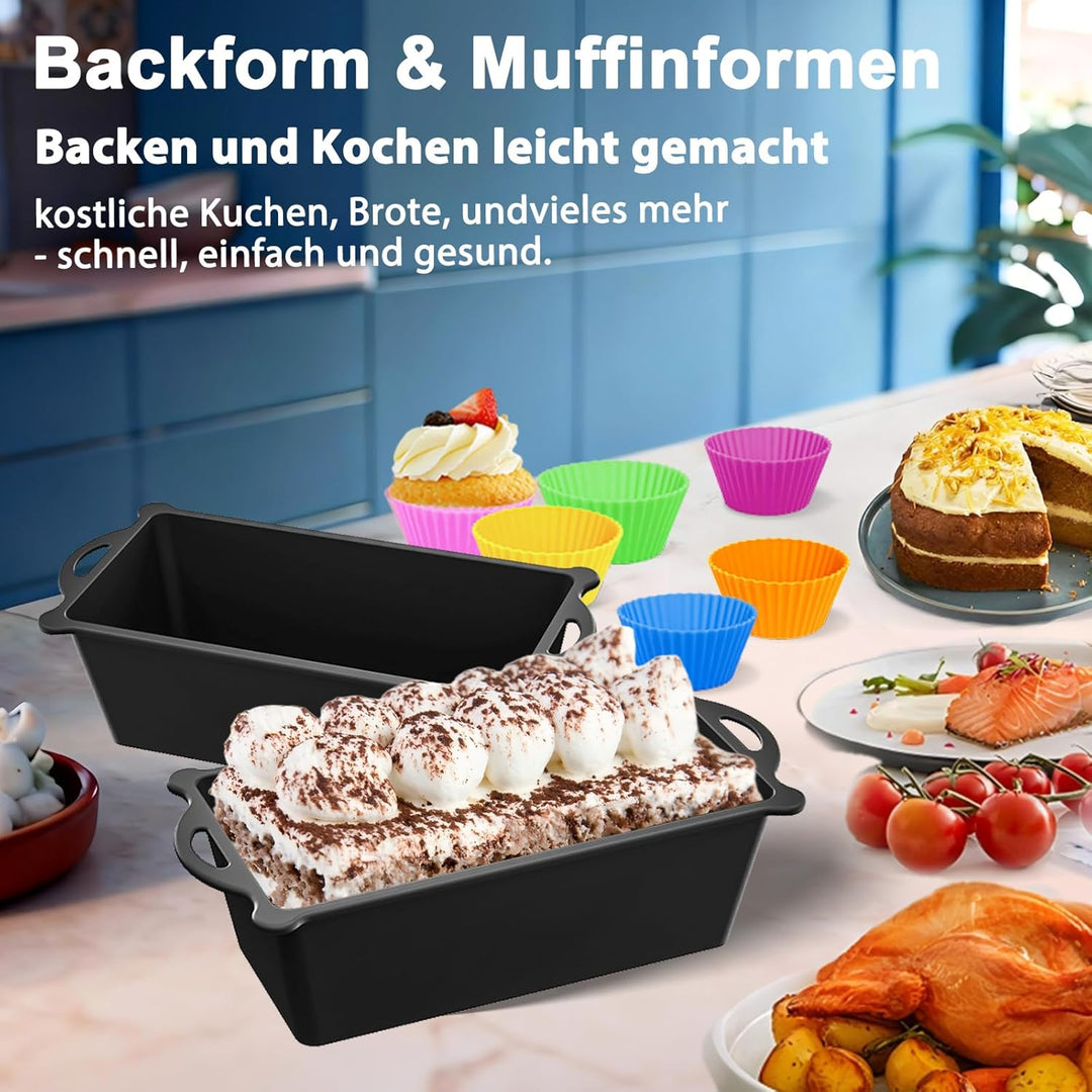 Heissluftfritteuse Zubehör für Philips Dual Basket Airfryer 3000-serie 6L/3L - 23 Stück Airfryer Sil