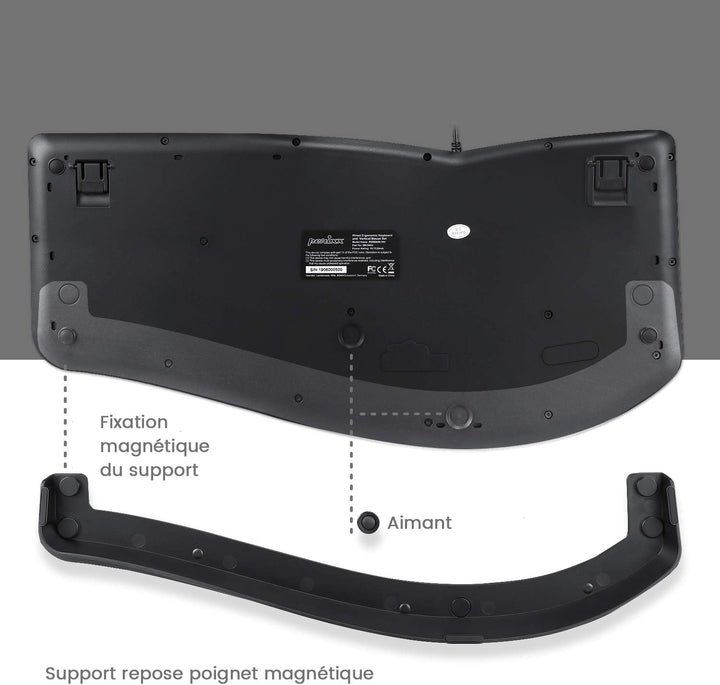 Perixx Periduo-505, ergonomisch, Tastatur und Maus, kabelgebunden, USB, für Windows – Vertikale Maus