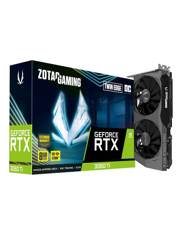 Zotac Grafikkarte Nvidia GeForce RTX 3060 Ti 8 GB Twin Edge OC LHR 8 GB Gaming GEFORCE, Schwarz RTX
