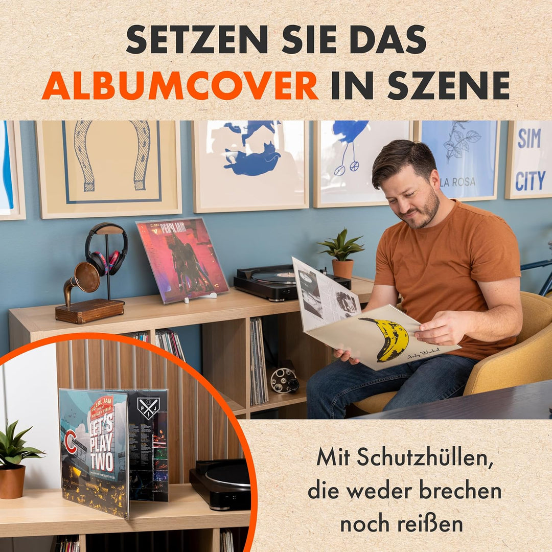 50x 12” GATEFOLD Vinyl LP Schallplatten Hüllen | Crystal Superklares Polypropylen Klappcover Hüllen
