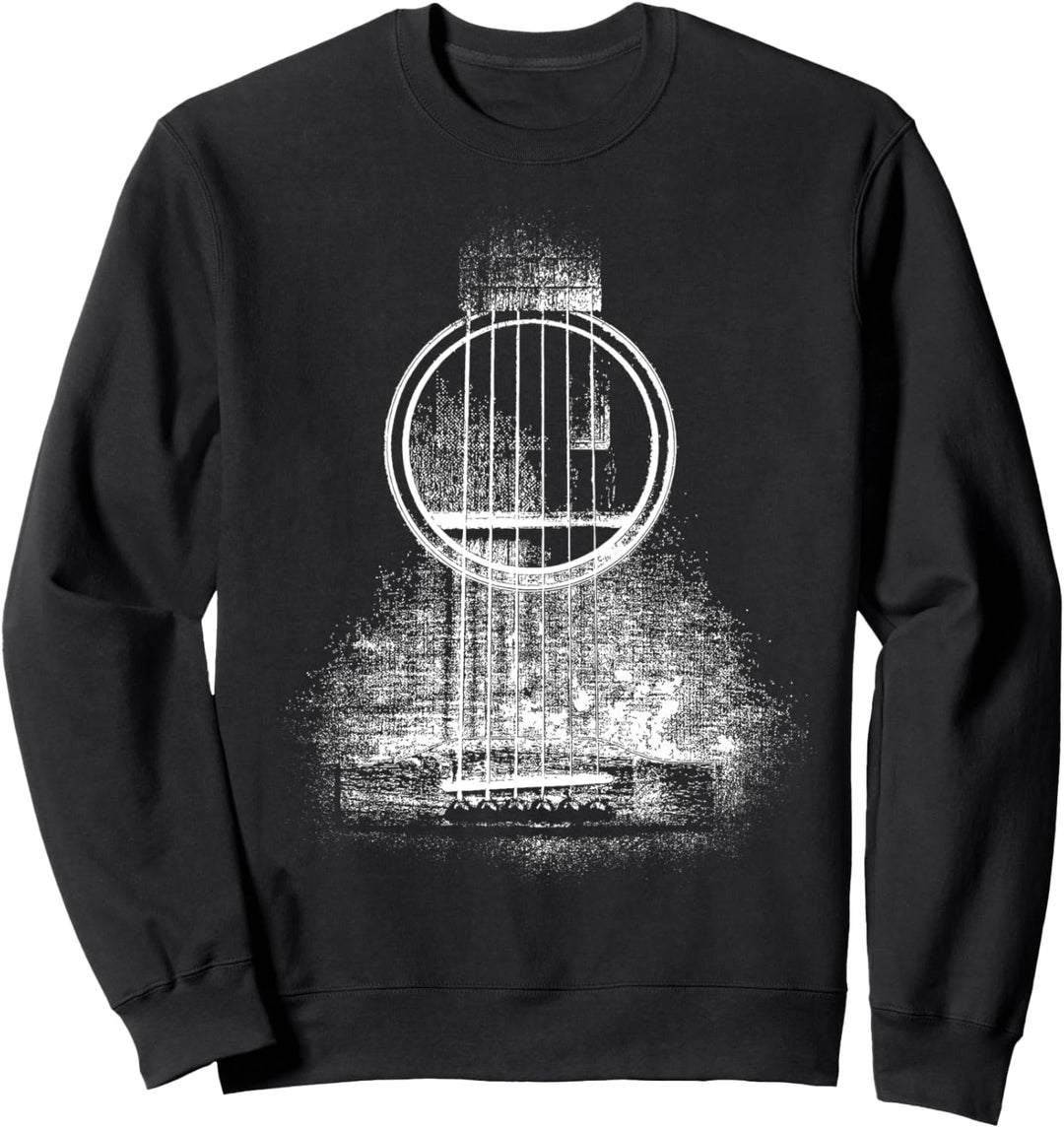 Vintage Akustik Gitarre Rock Musik Instrument Sweatshirt