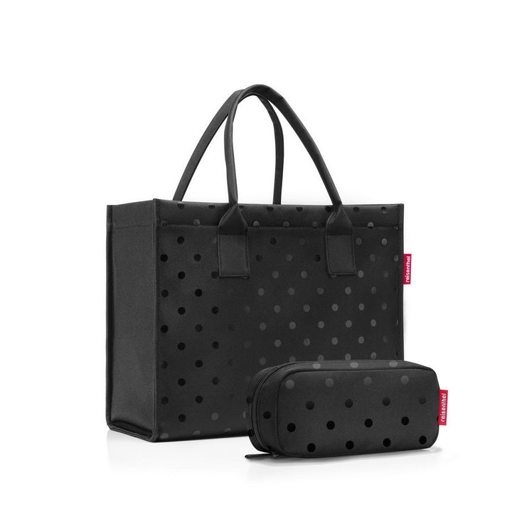 reisenthel daily shopper set glossy dots black - Unser Geschenkset aus Daily shopper und multicase –