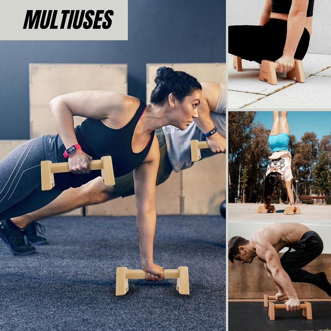 Push-Up-Trainingsset. Multifunktionales Liegestützbrett mit Elastischem Widerstandsband und Stangen.