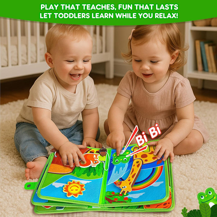 Quanquer Animals Busy Board Spielzeug ab 1 2 3 Jahre - Montessori Busy Book für Frühe Bildung Auto &