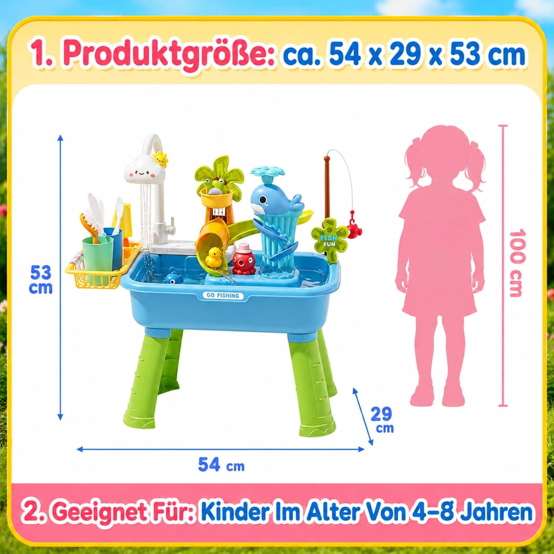Wassertisch Mit Fliessendem Wasser - Elektrisches Aktivitätsspielzeug | Angelspiel &amp; Wolke Wasserhah