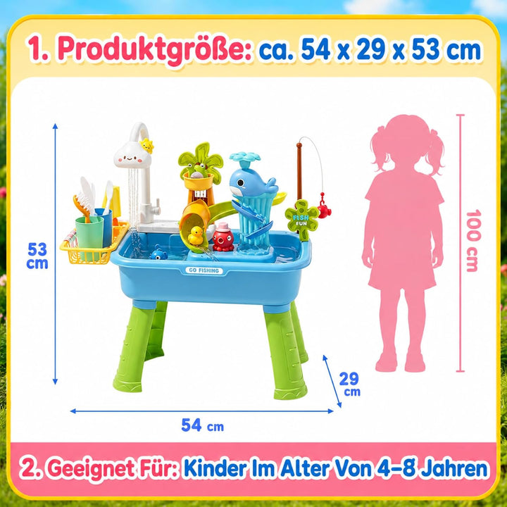 Wassertisch Mit Fliessendem Wasser - Elektrisches Aktivitätsspielzeug | Angelspiel &amp; Wolke Wasserhah