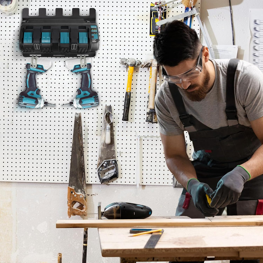 Wandhalterung Ladegeräthalter Für Makita DC18SF ladegerät,18V 14,4V Akku und Akku Bohrschrauber, Sta