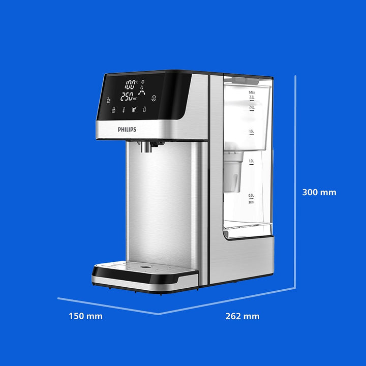Philips Wasser Station, Spender für gefiltertes heisses Wasser, 2.2 L Fassungsvermögen, 6 Temperatur