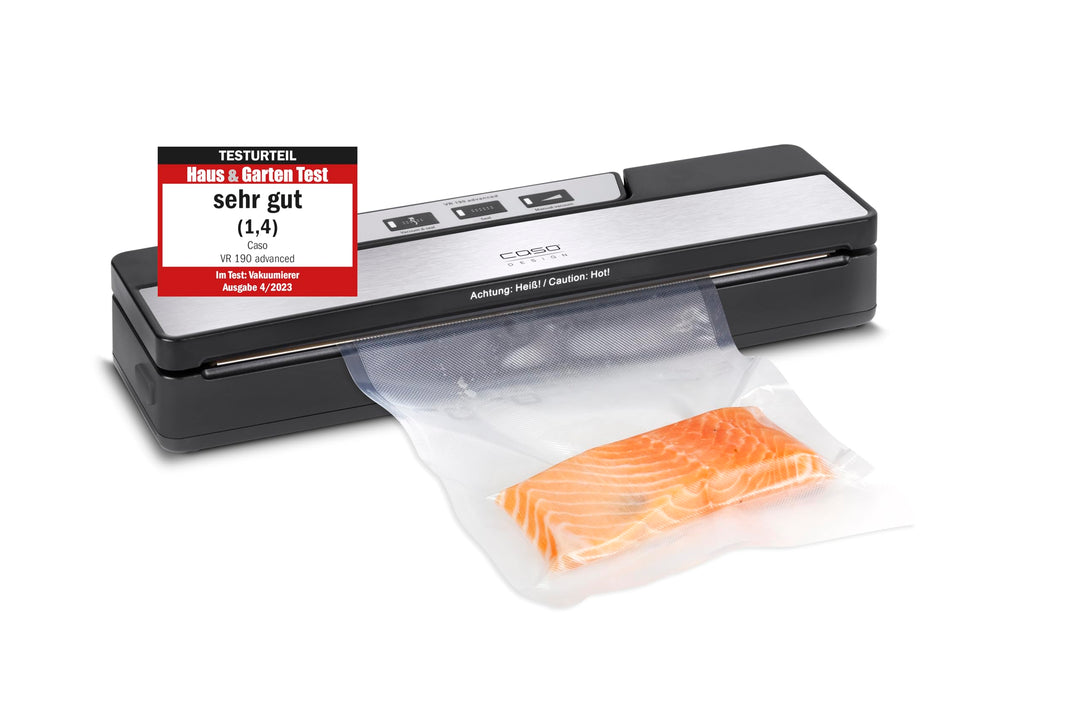 CASO 1520 VR 190 advanced Vakuumierer - Folienschweissgerät mit 2,5 mm starker Schweissnaht, bis zu