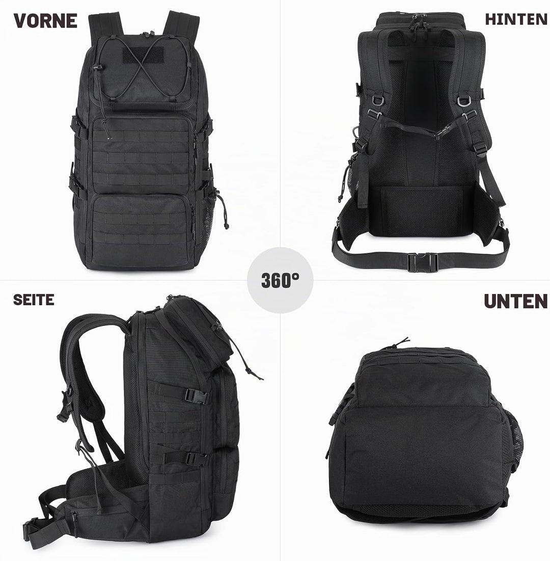VINBAGGE Molle Rucksack Herren Wanderrucksack Taktischer Backpack Schulrucksack 900D Nylon Mehrere T
