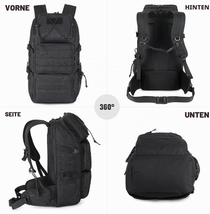 VINBAGGE Molle Rucksack Herren Wanderrucksack Taktischer Backpack Schulrucksack 900D Nylon Mehrere T