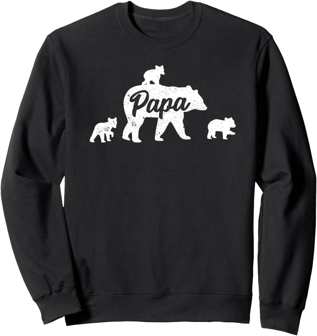 Vintage Papa Bär 3 Jungs Vatertag Sweatshirt