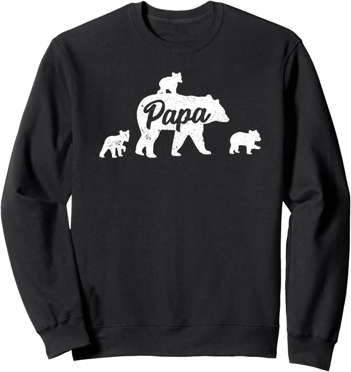 Vintage Papa Bär 3 Jungs Vatertag Sweatshirt