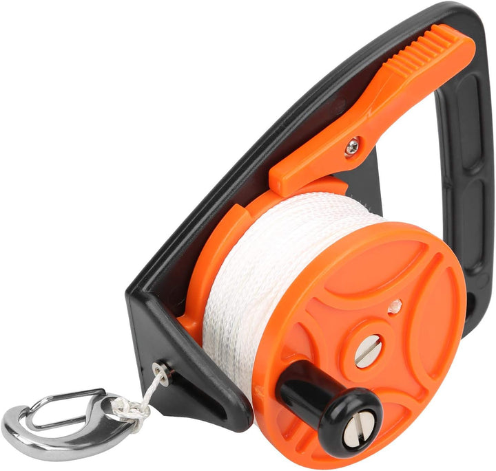Nikou Tauchschnurrolle 150ft Tauchrolle mit Griff Mehrzweck-Tauchrolle(Orange)